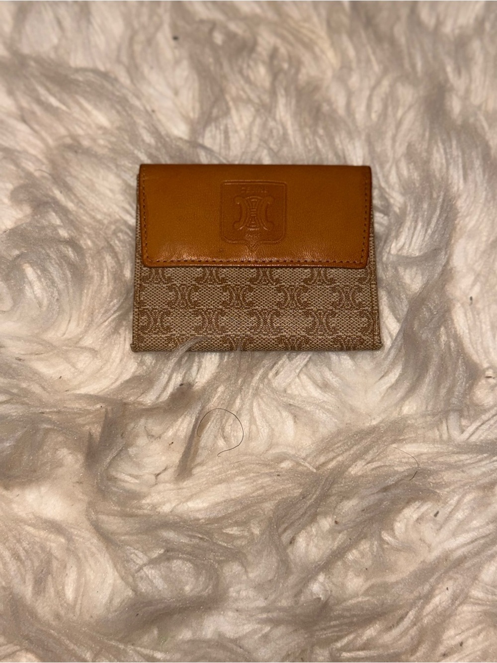 Céline Macadam Tan & Brown Coin Purse